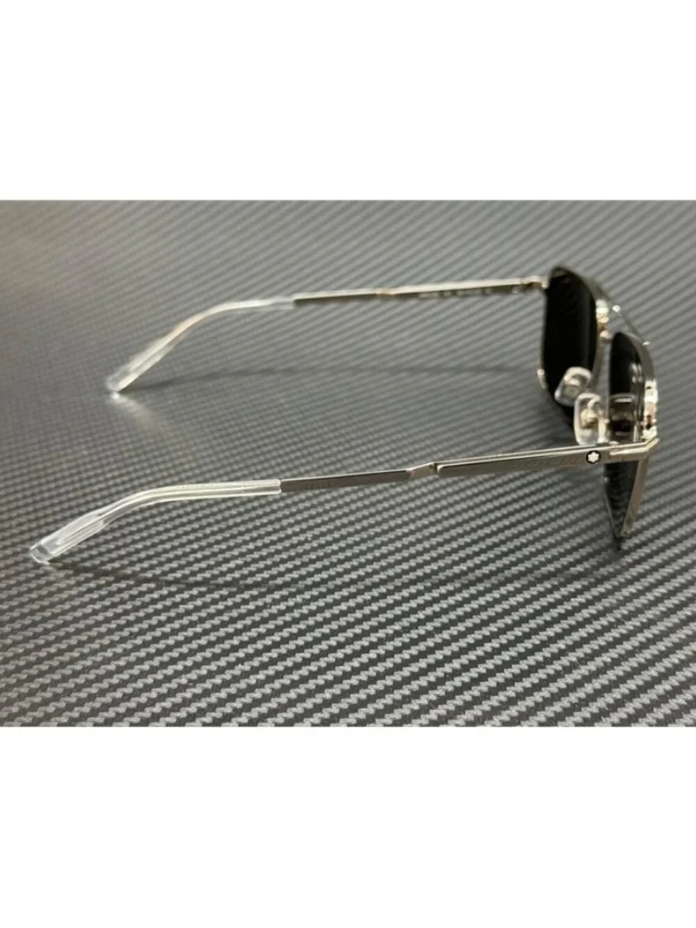 New Montblanc Men Silver Sunglasses 56-16-145